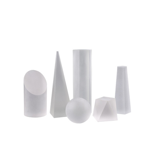 Modern Light Luxury Gray Geometric Crystal Decor Set for Sample Room, Study, Living Room - Crystal Six-Piece Set, Simple Ornament