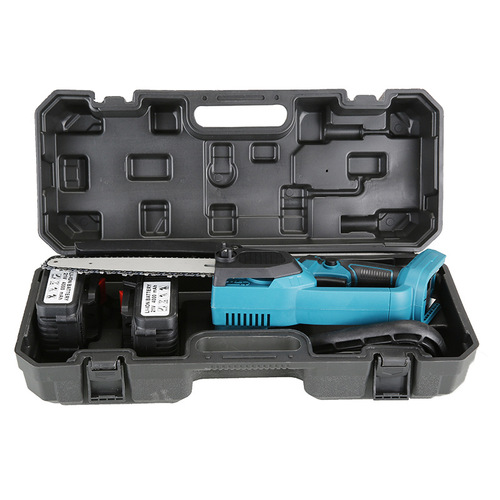 New 8-inch lithium battery electric chain saw rechargeable home garden pruning outdoor logging mini chainsaw