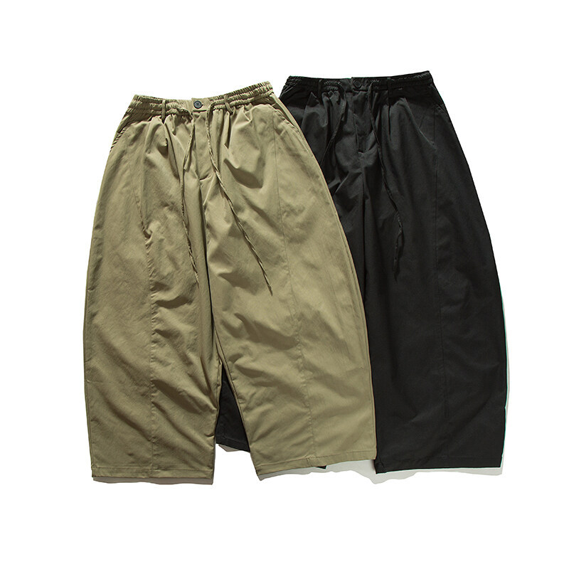 城市凡品 2025年秋季新款日系复古抽绳休闲裤宽松百搭情侣阔腿裤