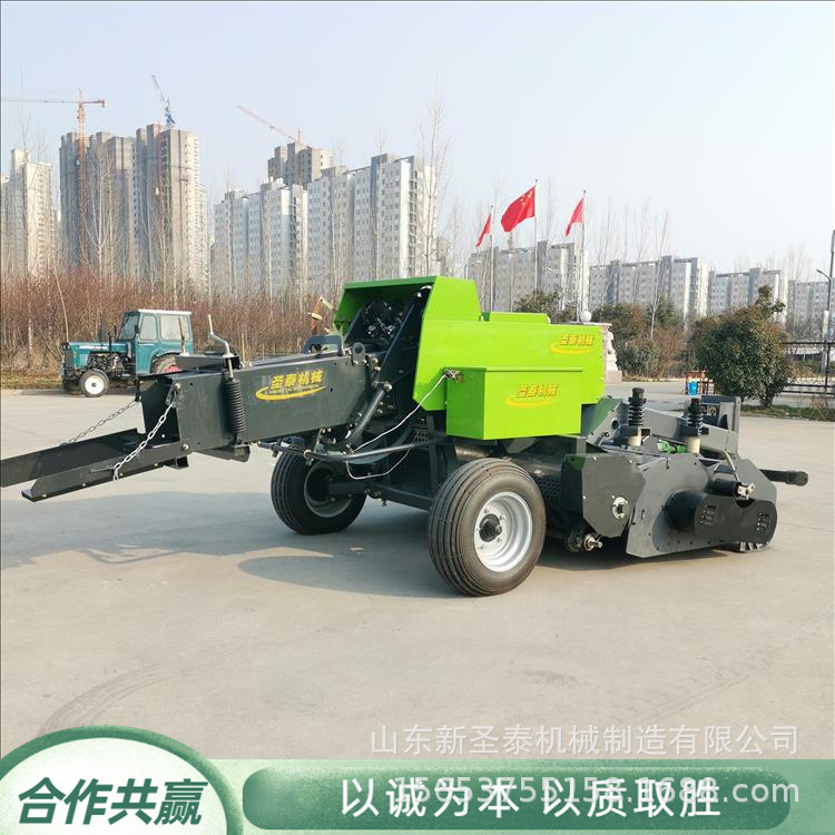 小麦秸秆回收捡拾打捆机 行走式麦草方捆打包机