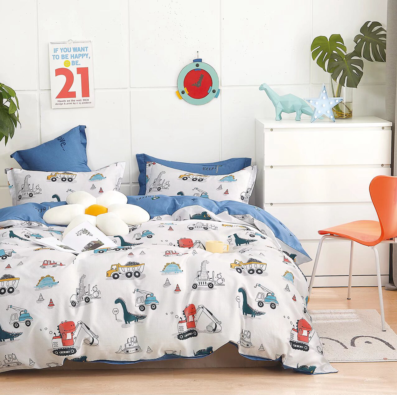 纯棉布料儿童卡通服装面料全棉床品印花棉布斜纹碎花diy布料批发