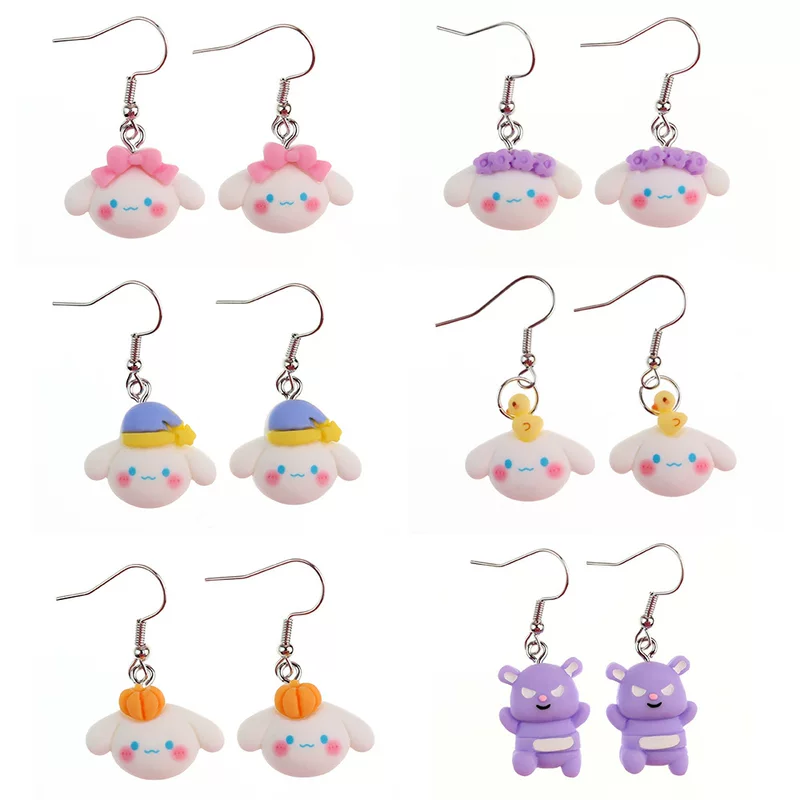 Cartoon cute headband, creative earrings, Japanese and Korean