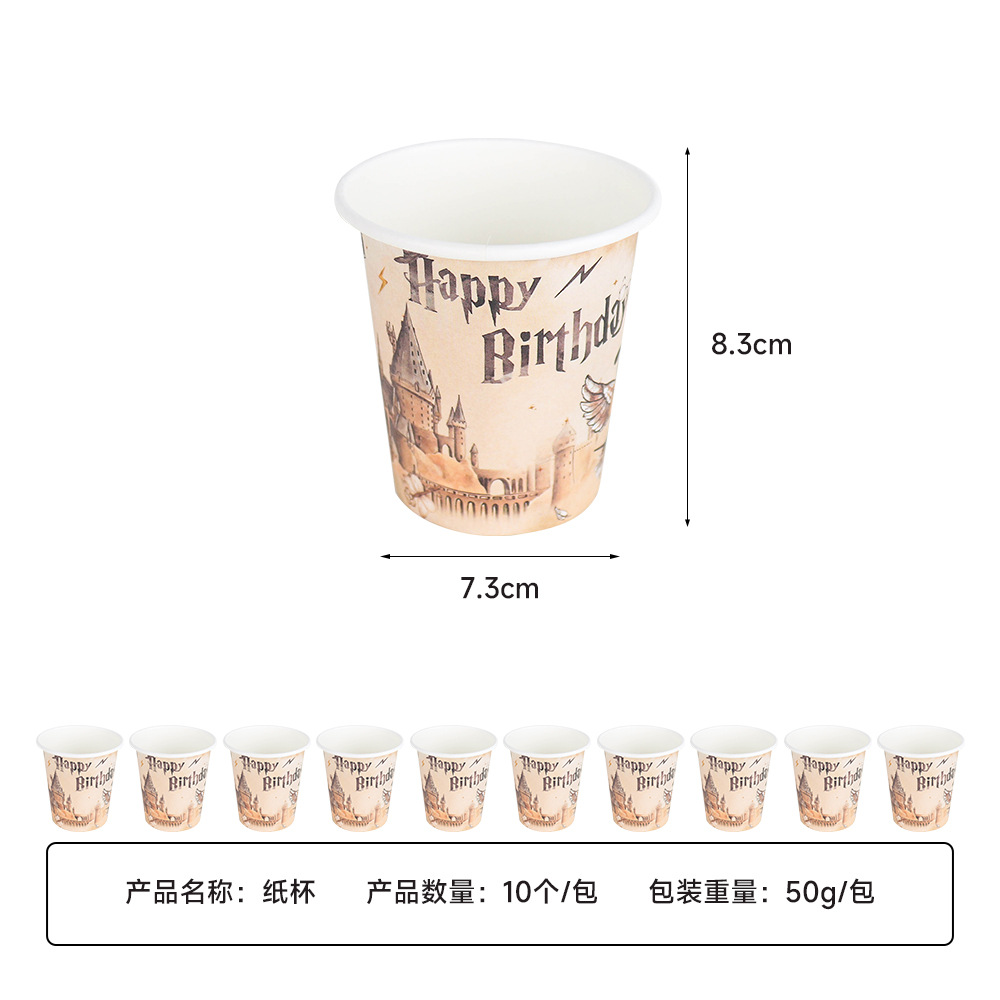 10 vasos de papel/paquete