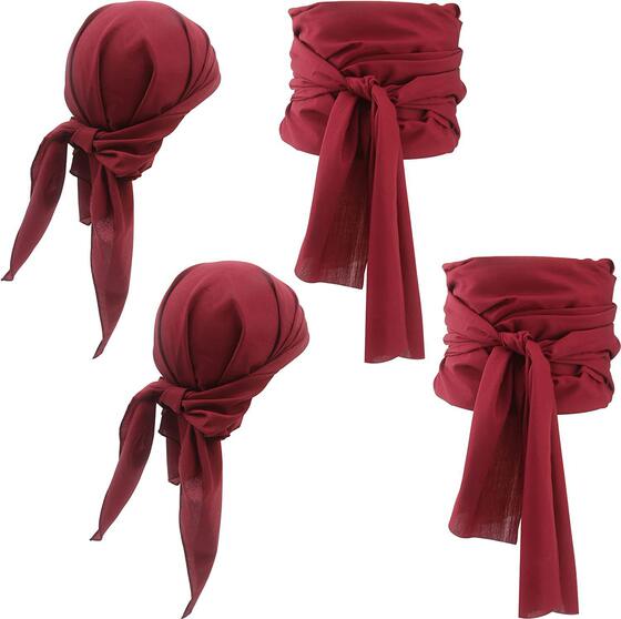 Amazon Halloween Pirate Costume Medieval Renaissance Linen Pirate Hood and Belt Costume Accessories
