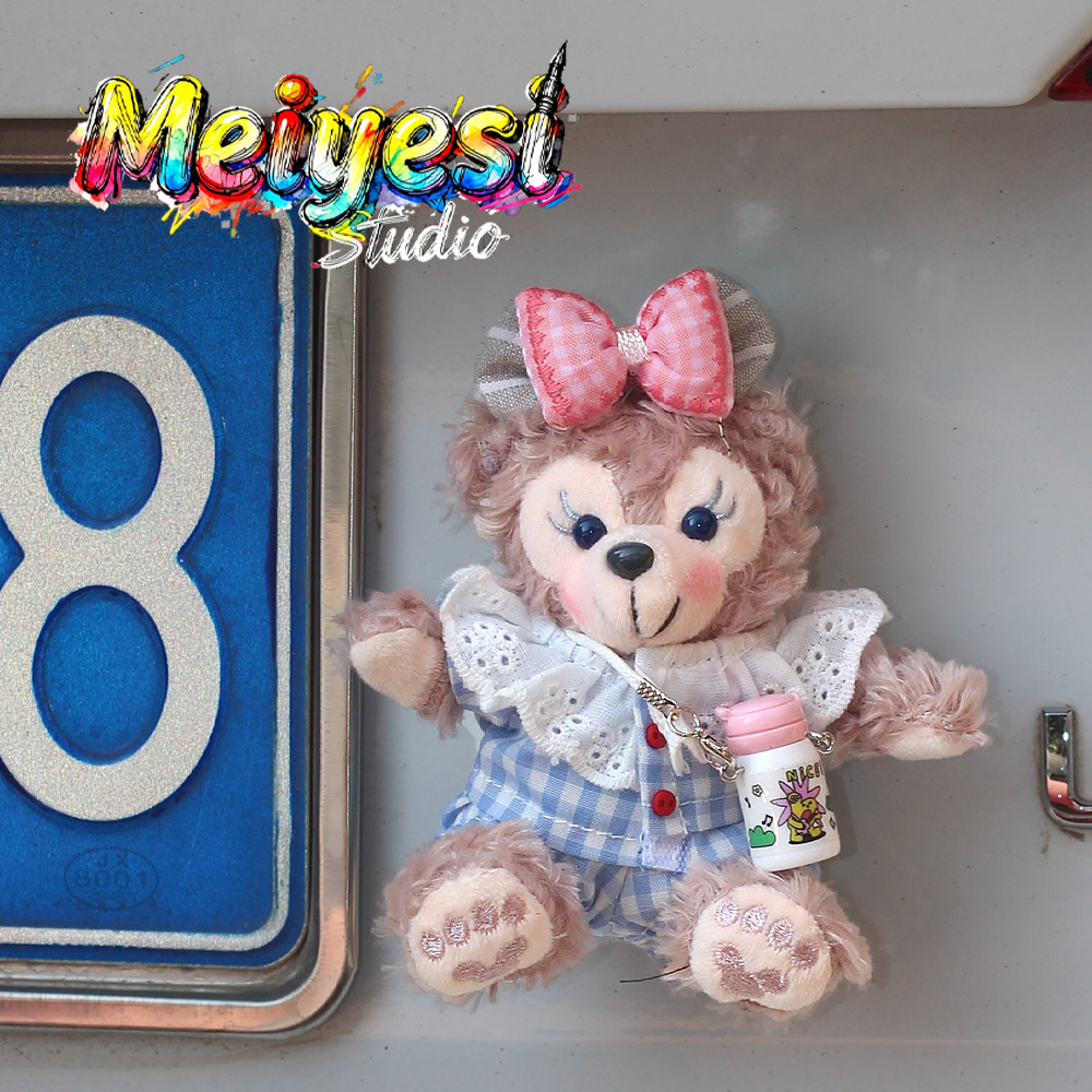 Cute Bear Car Colgante trasero Decoración trasera maletero Muñeco Decoración exterior del coche Decoración del coche Mujer