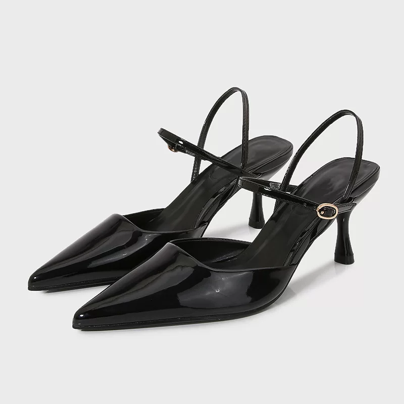 Слингбэк-туфли (Zara) с заострённым носком, низкий вырез, женские — весна 2025, размеры 35–42