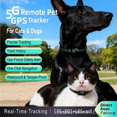 Cross-border pet GPS tracker with real-time tracking and free Google Maps platform