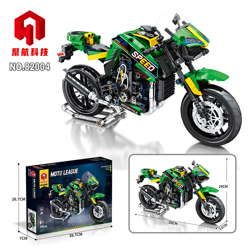 Juhang tecnología BMM1000RR bloques de construcción motocicleta niños rompecabezas montado Duka tierra motocicleta modelo juguete