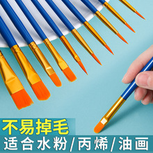 水粉画笔套装油画笔丙烯水彩颜料笔美术生专用绘画笔套装厂家批发