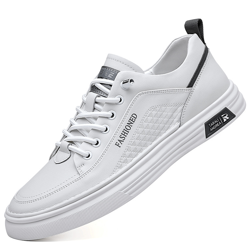 Zapatos blancos de verano para hombres, zapatos casuales transpirables, zapatos de skate para hombres, zapatos deportivos de moda, zapatos de hombre al por mayor.