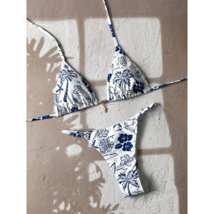 M 57041 Color block polka dot tie bikini ײɫ���c�������w��