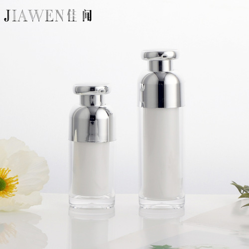 Korean domed acrylic vacuum bottle essence lotion mirror cream bottle travel cosmetic packaging