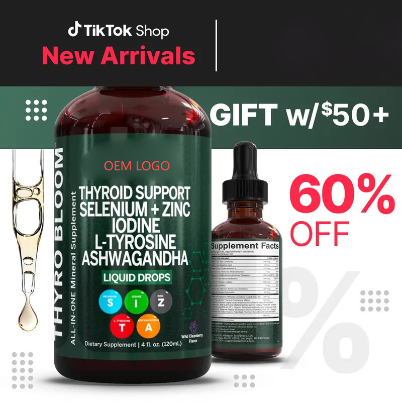 Cross-Border Export Hot-Selling Health Care Products Source Manufacturer Spot Supply Thyroid Drops Thyroid Support