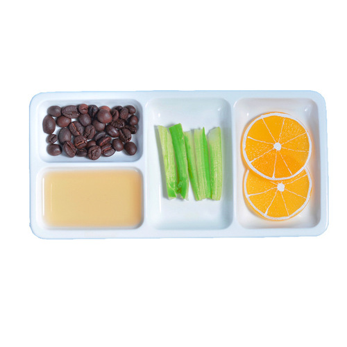 Ceramic roast duck sauce multi-grid plate divided plate condiment plate painting color plate dipping plate four-grid plate four-flavor plate