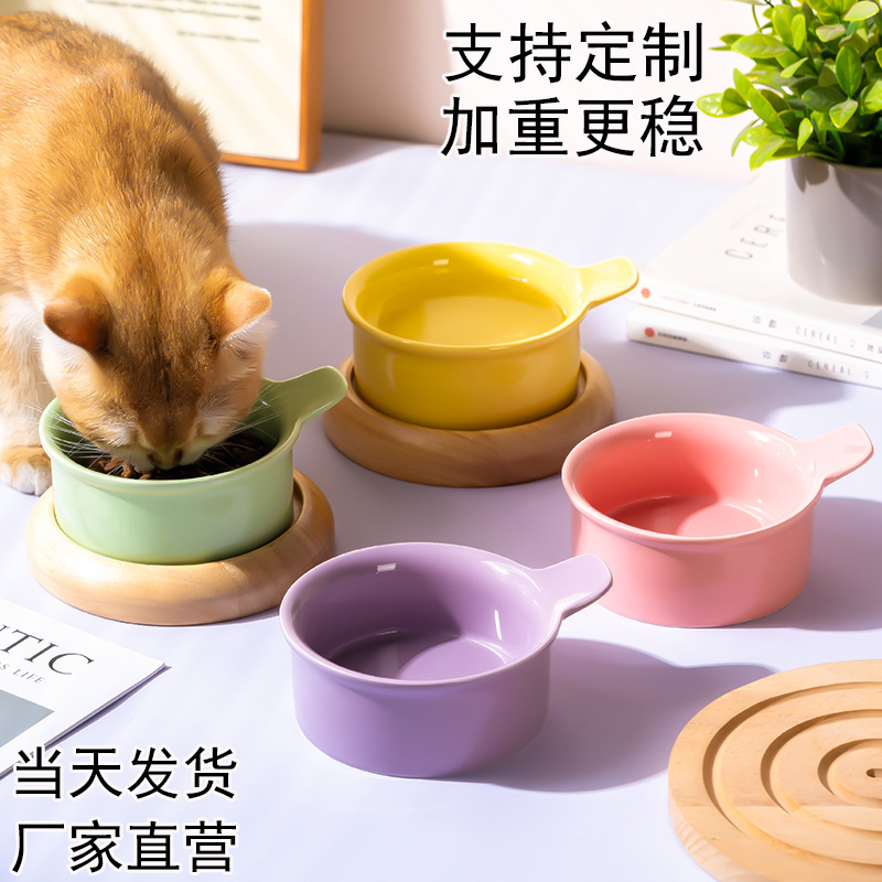 고양이 사료 그릇 고양이 그릇 고양이 세라믹 그릇 고양이 그릇 세라믹 고양이 및 강아지 식기 고양이 및 강아지 용품 애완동물 식기 고양이 물그릇