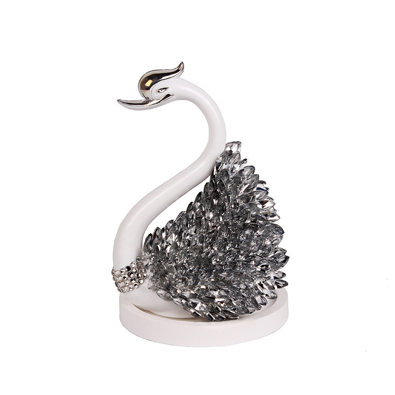Decoración de coche pareja creativa corona cisne decoración de coche decoración de coche perfume hermoso cisne blanco