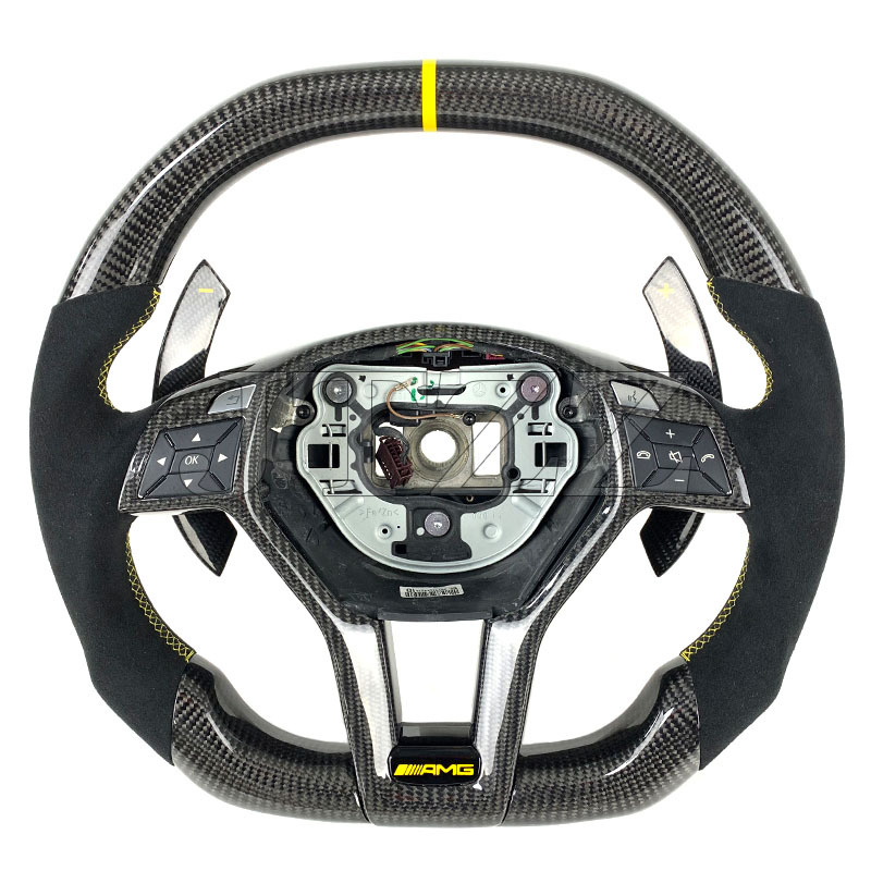 Suitable for Mercedes-Benz CLS W204 W216 W207 AMG A/B/C class steering wheel carbon fiber modification