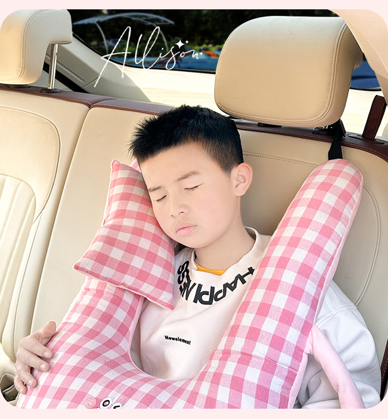 Children's Car Headrest Neck Pillow Cartoon Car Sleeping Artifact Neck Pillow Double-sided Available Car Sleeping Pillow