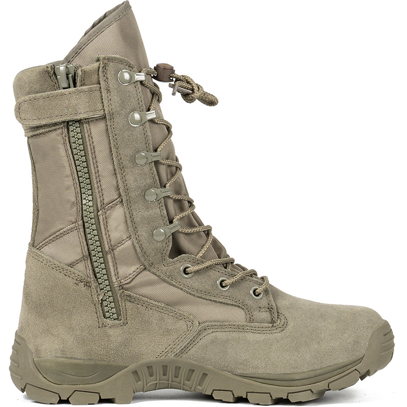 High-top combat boots Green desert boots Brown boots Light combat boots Training boots_voghion.com