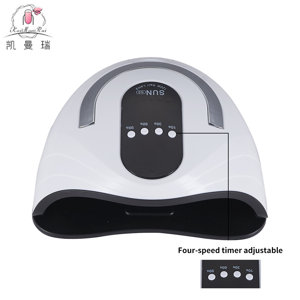 Lámpara de uñas transfronteriza 120W Lámpara de fototerapia de alta potencia Lámpara uv de secado rápido Lámpara de parrilla de uñas con inducción inteligente Máquina de uñas al por mayor