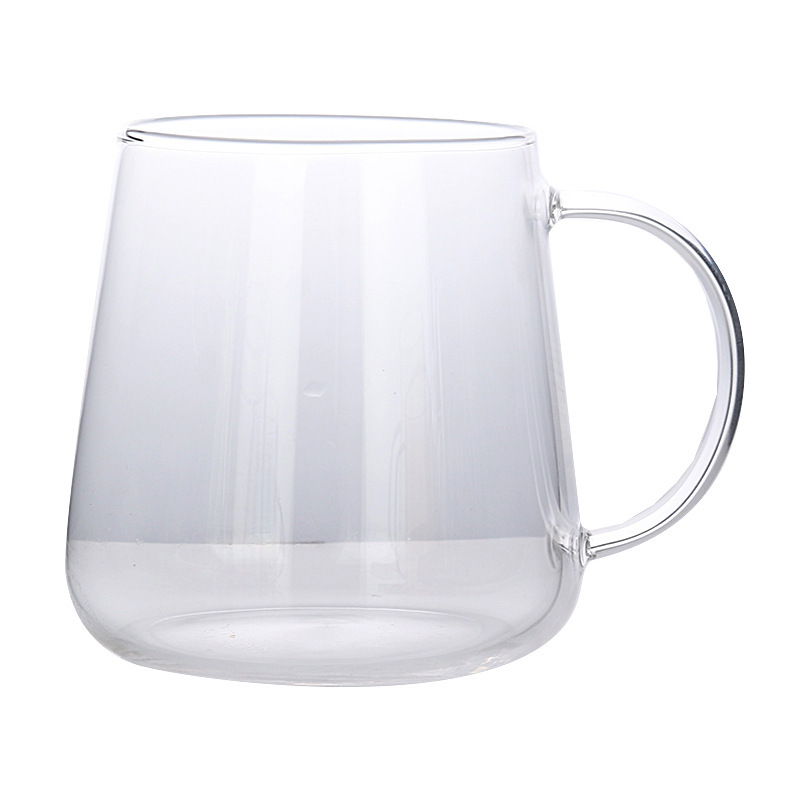 Mango creativo Taza de café de vidrio Guanshan Taza de agua para el hogar Taza de desayuno Taza de cerveza de bar Taza de té de jugo