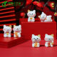 New Cute Chubby Lucky Cat Cat Doll Resin Small Ornaments Micro Landscape Ornaments Car Desktop Decorations