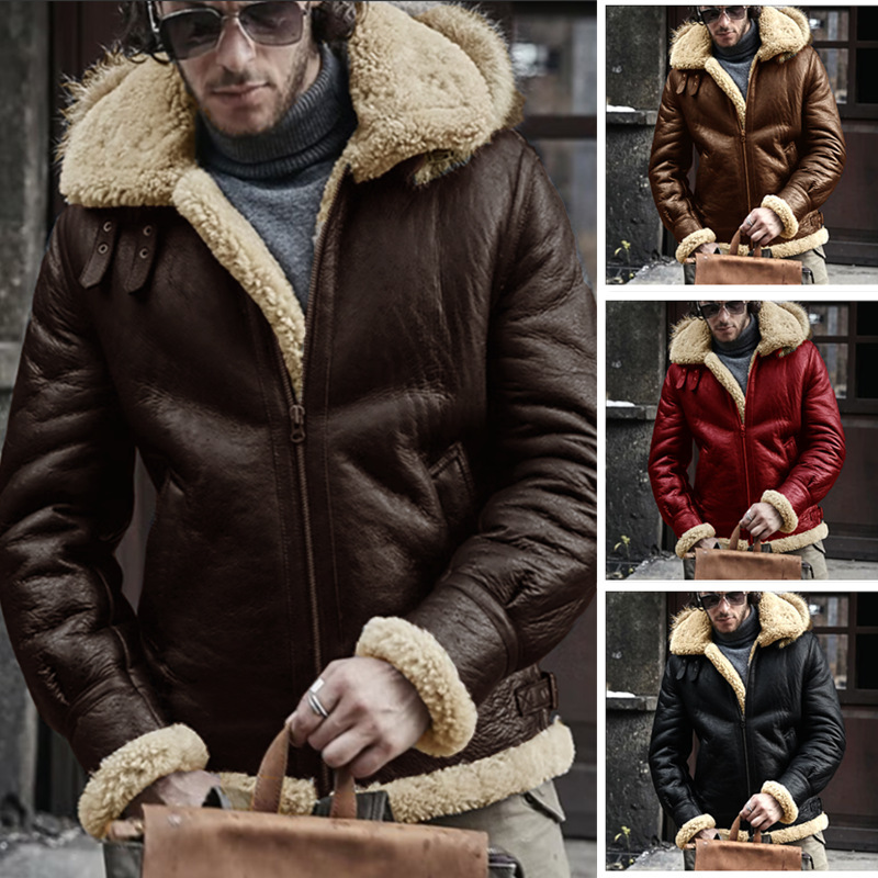 23 New European Version Men's Warm Coat Made of Faux Suede and Fur, Popular on European and American Independent Websites 23 New European Version Men's Warm Coat Made of Faux Suede and Fur, Popular on European and American Independent Websites