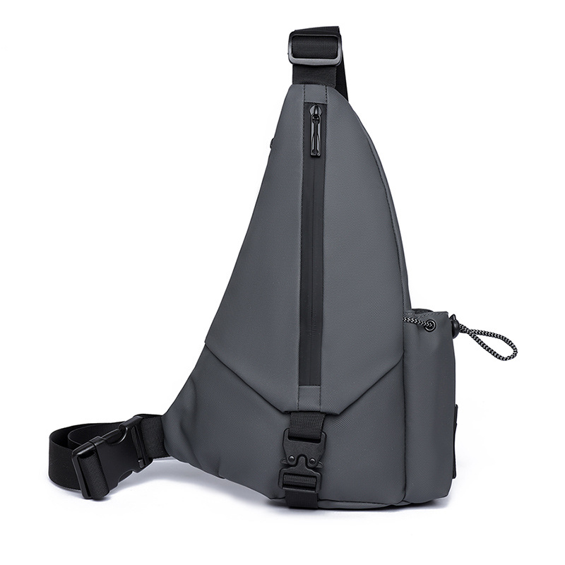 Bolso de pecho para hombre de gran capacidad 2024 nueva moda casual película impermeable bolso diagonal hombro pequeño mochila de viaje marea