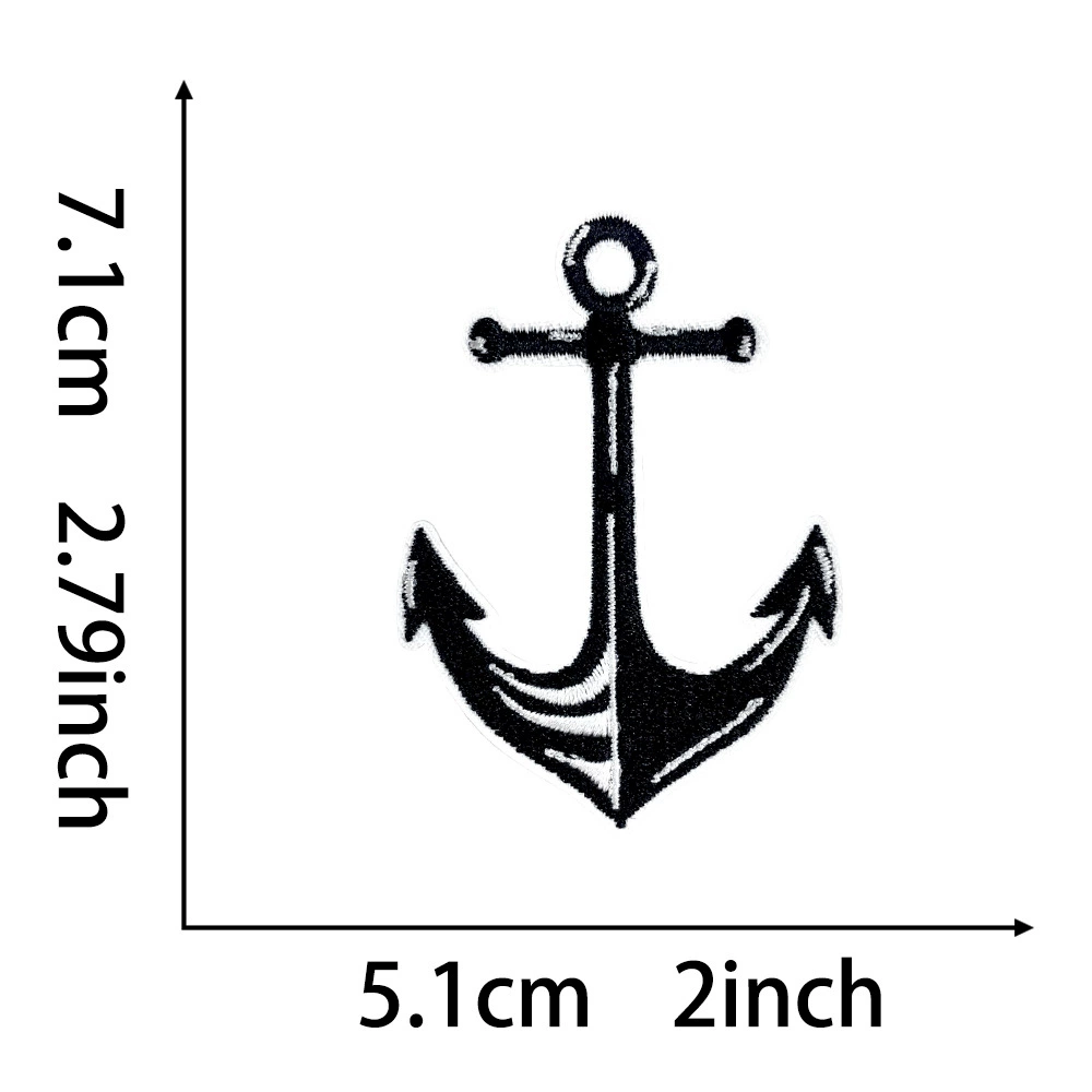 Embroidered Patch Set — Summer Beach & Surf Motifs, Assorted Designs, 6.3×5.1 cm