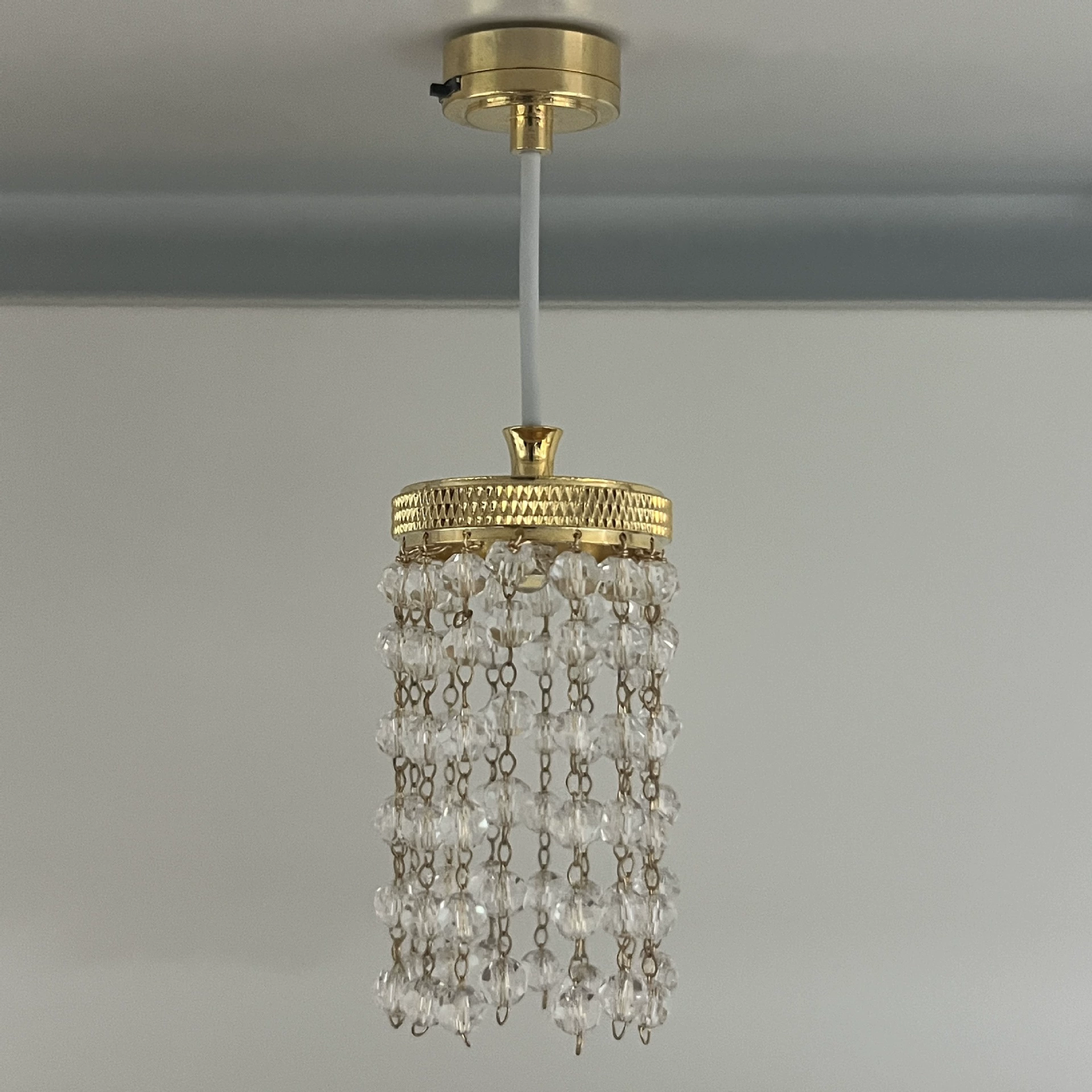 Домик для кукол, маленькая LED мини-модель, настольная лампа, бра, водная кристальная потолочная лампа, ручная работа