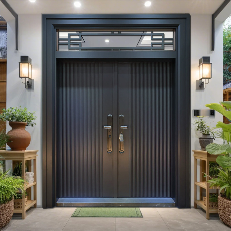 Rural Self-Built House, Country Villa, Double-Opening Zinc Alloy Doors, Stainless Steel Entrance Doors, Armored Cast Aluminum Doors Rural Self-Built House, Country Villa, Double-Opening Zinc Alloy Doors, Stainless Steel Entrance Doors, Armored Cast Aluminum Doors