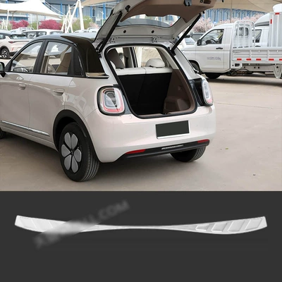 Wuling Bingo Pro Stainless Steel | Dekorativ pedal başlıqları - trunk-outside-1-piece-of-outer-rear-guard-stainless-steel-silver-titanium-brushed-applicable-to-2026-wuling-bingo-pro