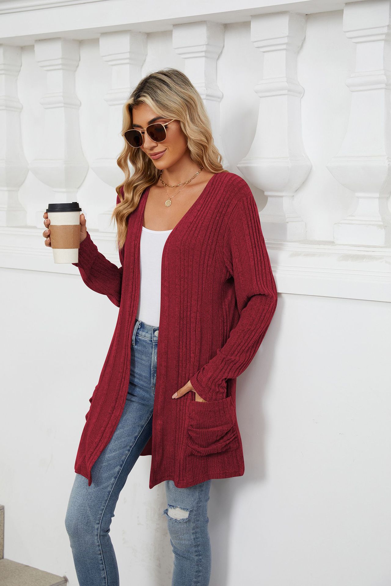 490g Weight Long Sleeve Sleeve Length Placket Placket Type Regular Sleeve Sleeve Type Nylon, Spandex, Polyester Fabric Type Long Top Length Cardigan Tops Type Holiday, Daily Occasion Collarless Neckline Regular Fit Fit Type Solid Color Pattern Winter, Autumn Season Women's Gender Casual, Elegant Style Wholesale Women's Casual Elegant Solid Color Long Sleeve Sweaters & Cardigans 46