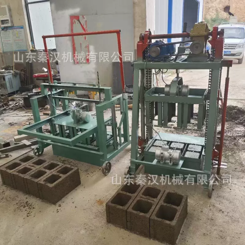 斜推式免烧水泥制砖机东南亚空心砖机煤灰水泥粉植草路面砖压块机