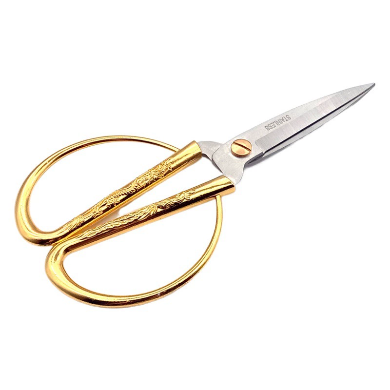 Оптовая Продажа с фабрики ножницы из нержавеющей стали с драконом и Фениксом праздничные ножницы из сплава бытовые портновские ножницы открывающиеся ножницы для резки ленты Подарочные ножницы