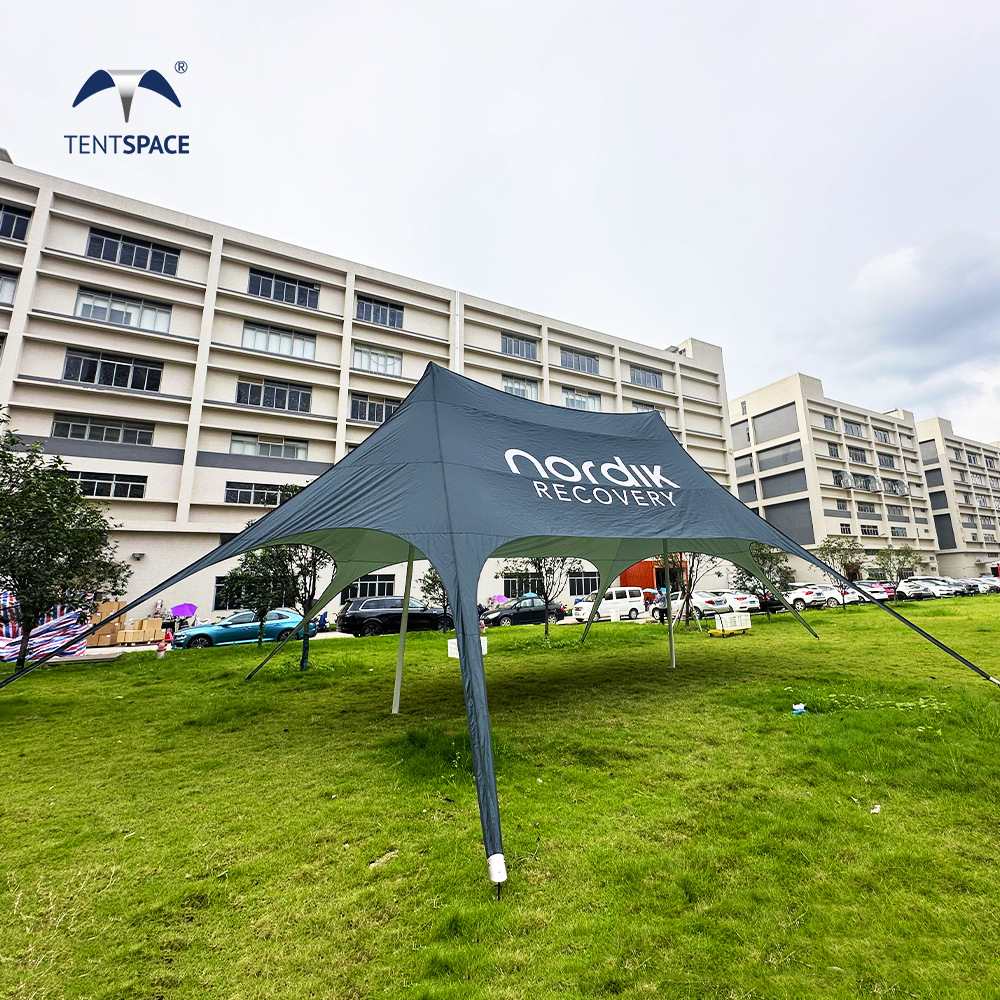 户外露营天幕 户外展览活动品牌推广双顶星星帐篷遮阳防晒凉棚