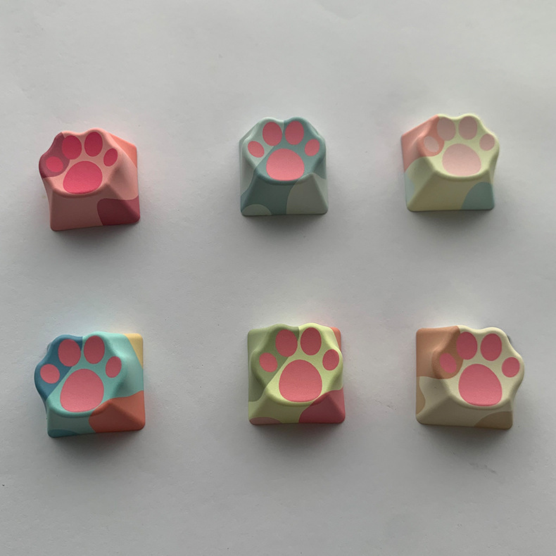 猫の爪 5 面昇華混合色 pbt 素材クロス軸メカニカルキーボード猫の爪マルチカラーパーソナライズされたキーキャップ|undefined