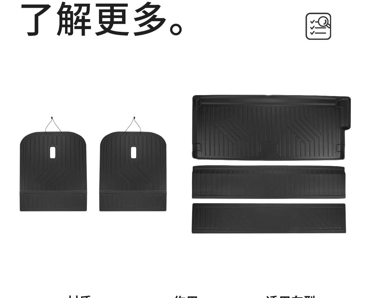 Suitable for Zeekr 9X Trunk Mat, Car Interior Special Full-Coverage Tpe Trunk Mat, Modified Decorative Accessories