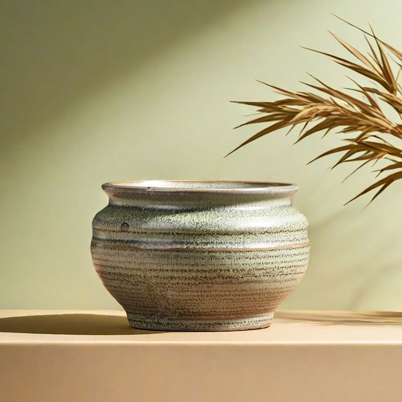 Group raw fleshy flowerpot ceramic household stoneware pottery pot large diameter pottery pot green flower plate special clearance wholesale