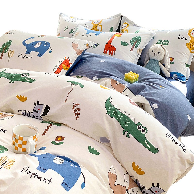 Una funda de edredón de algodón puro para niños de una sola pieza 150x200x230 funda de edredón de algodón individual para niños 1 metro 5 hoja de edredón individual