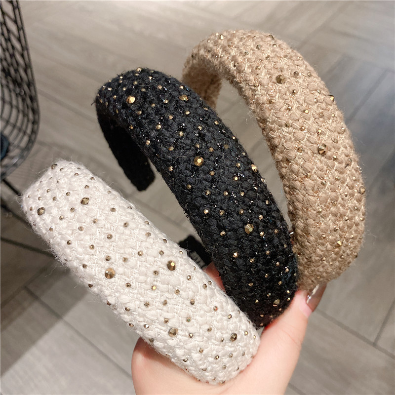 Lady Solid Color Sponge Hair Band display picture 4