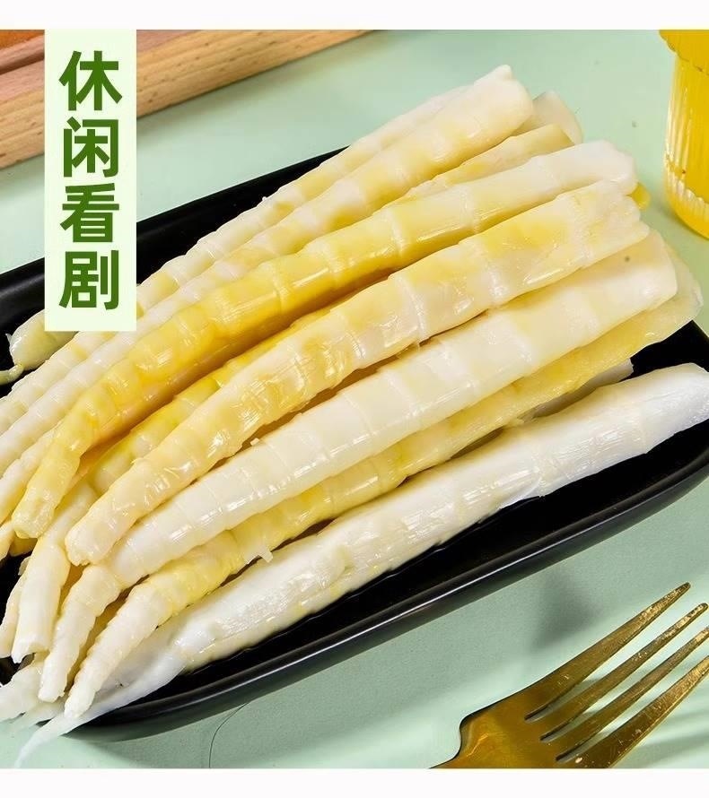 Pickled Bamboo Shoot Tips Sour Spicy Ready to Eat Snack 7 Bags 3500g in use