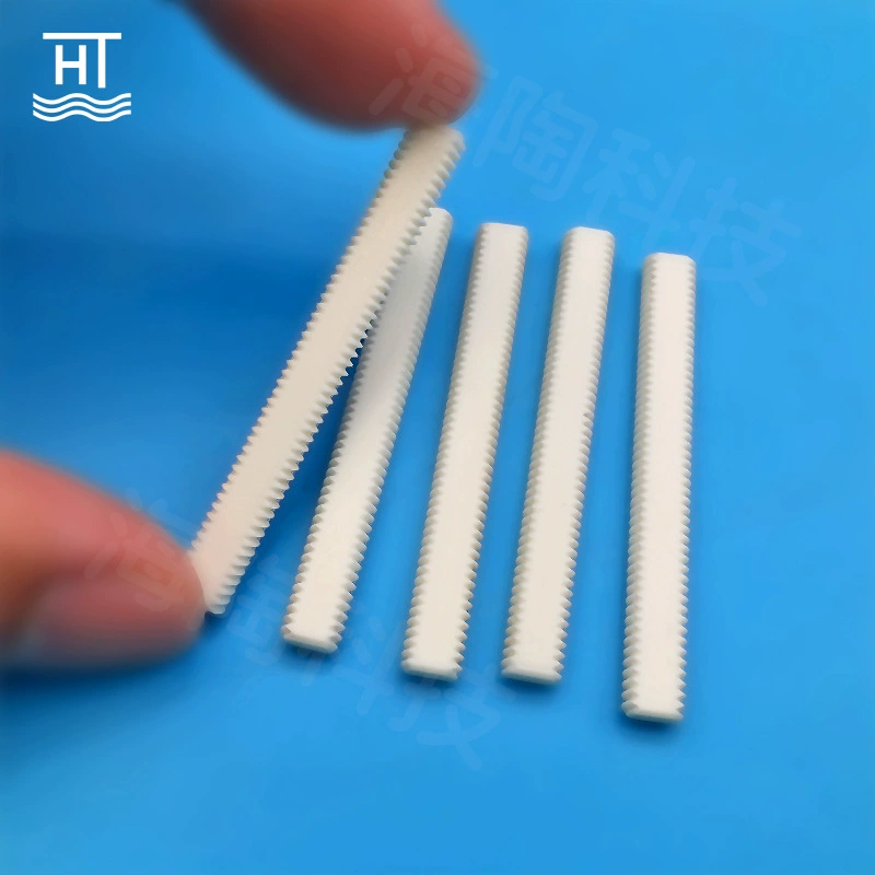 Ceramic shaft processing manufacturer, high temperature resistant alumina threaded rod customization, wear-resistant ceramic cylindrical hollow