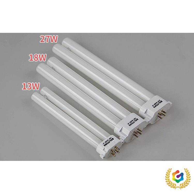 ☥台灯灯管H型护眼13W18W27瓦方四针三基色节能荧光灯管H管四方针