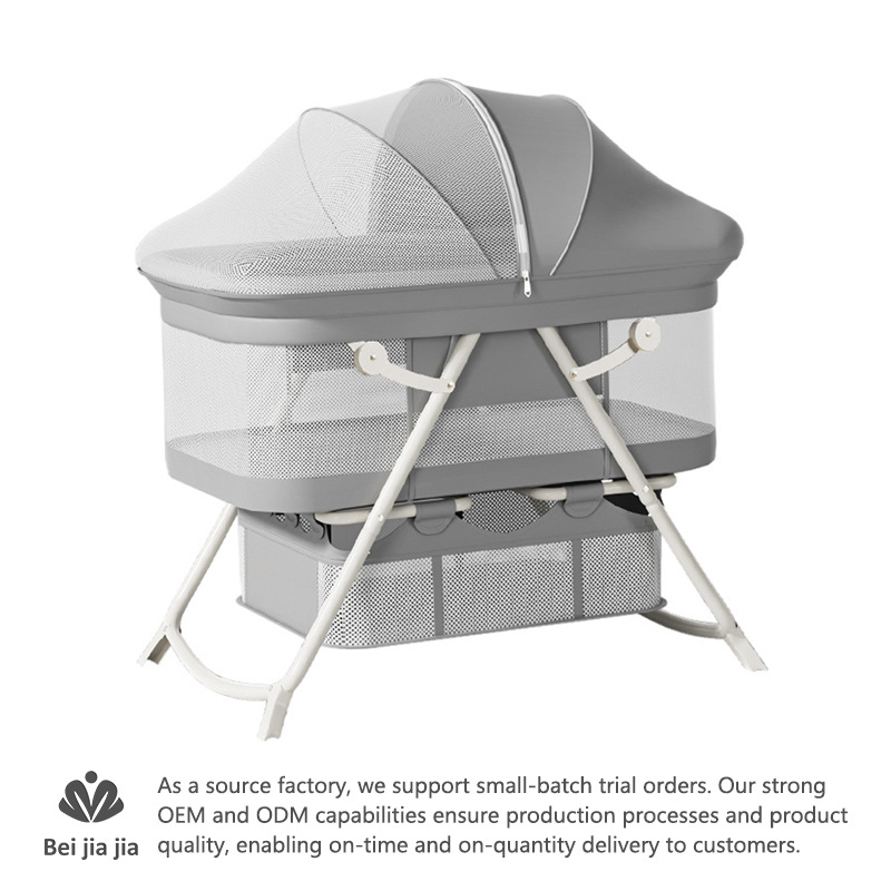 Portable Baby Cradle |   Foldable Baby Bassinet with Soft Mattress |