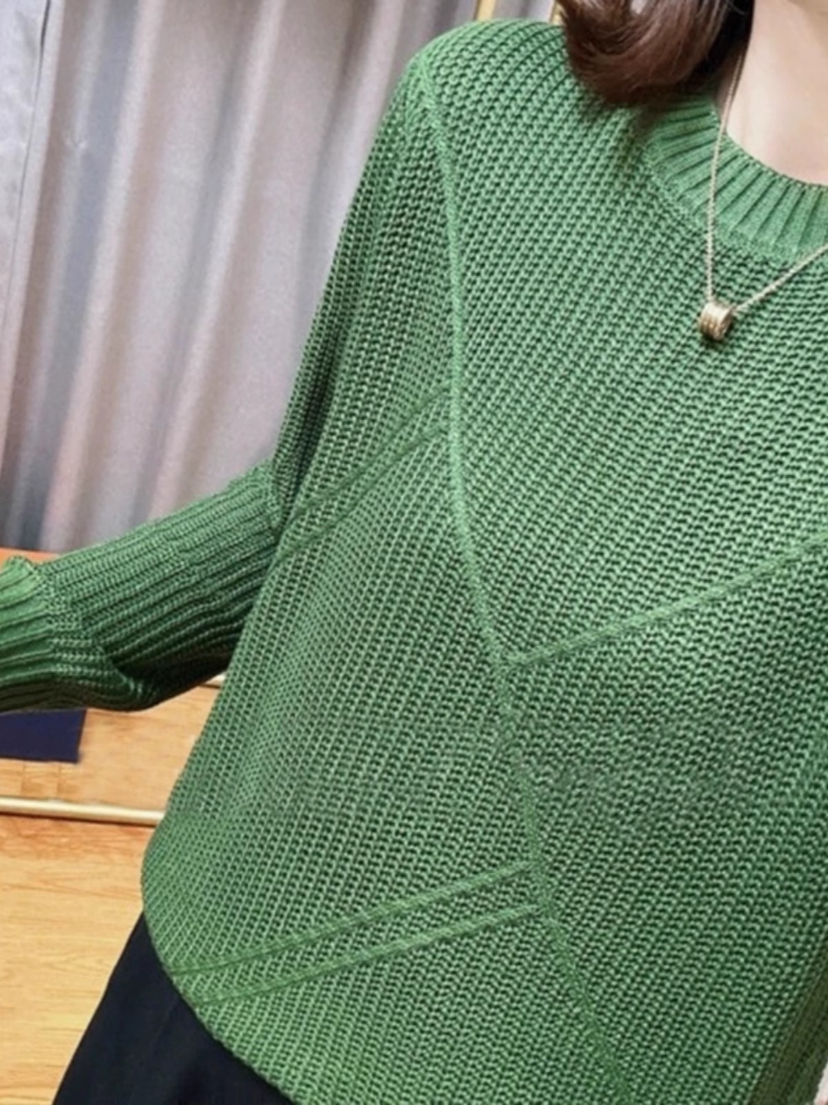 Spring knitted thin solid color body-friendly sweater for leisure…