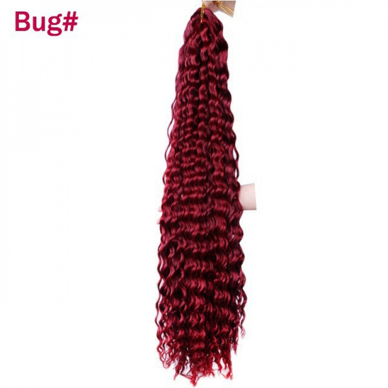 fibra de seda de alta temperatura pelucina de cabello de ganchillo cabello rizado onda profunda cabello Twist fibra de cabello trenzado