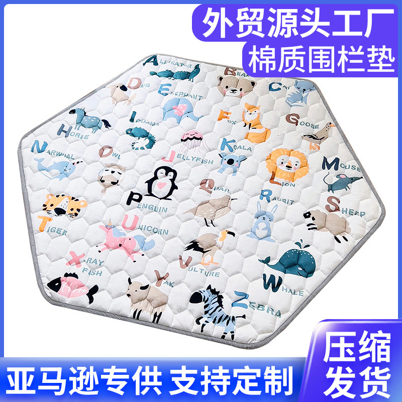 Amazon valla estera del juego del bebé lavable espesado bebé gateando Mat niños plegable gateando Mat alfombra del piso