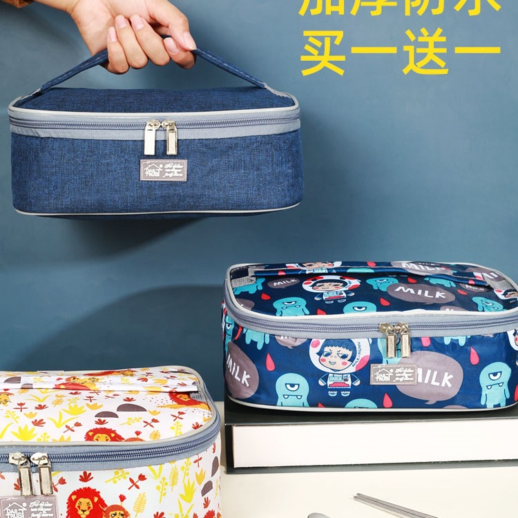 Lunch Box Insulation Bag Aluminum Foil Thickeneded Handbag Primary School Kidsren's Hand Lunch Bag with Rice Lunch Bag Rice Pocket
