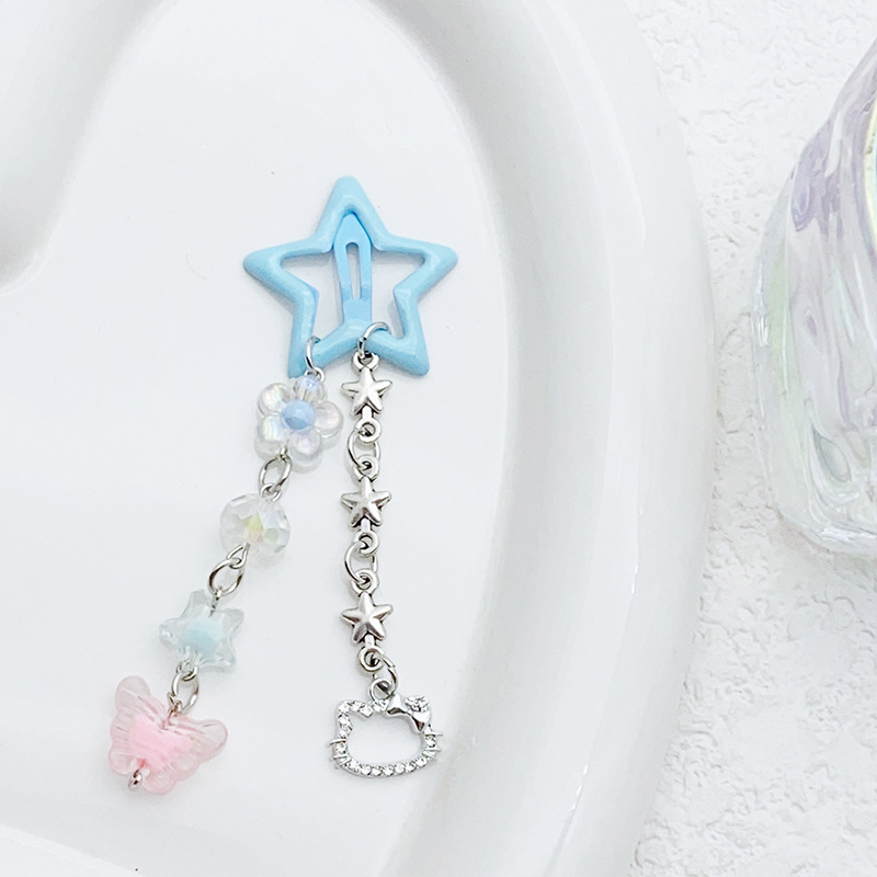 12g Weight Charm Hair Clips Hair Accessories Type 1 Piece Quantity Holiday, Street Occasion Alloy Material Star Pattern All Seasons Season Women's Gender IG Style, Cute Style IG Style Cute Women's Star Alloy Charm Hair Clips 9